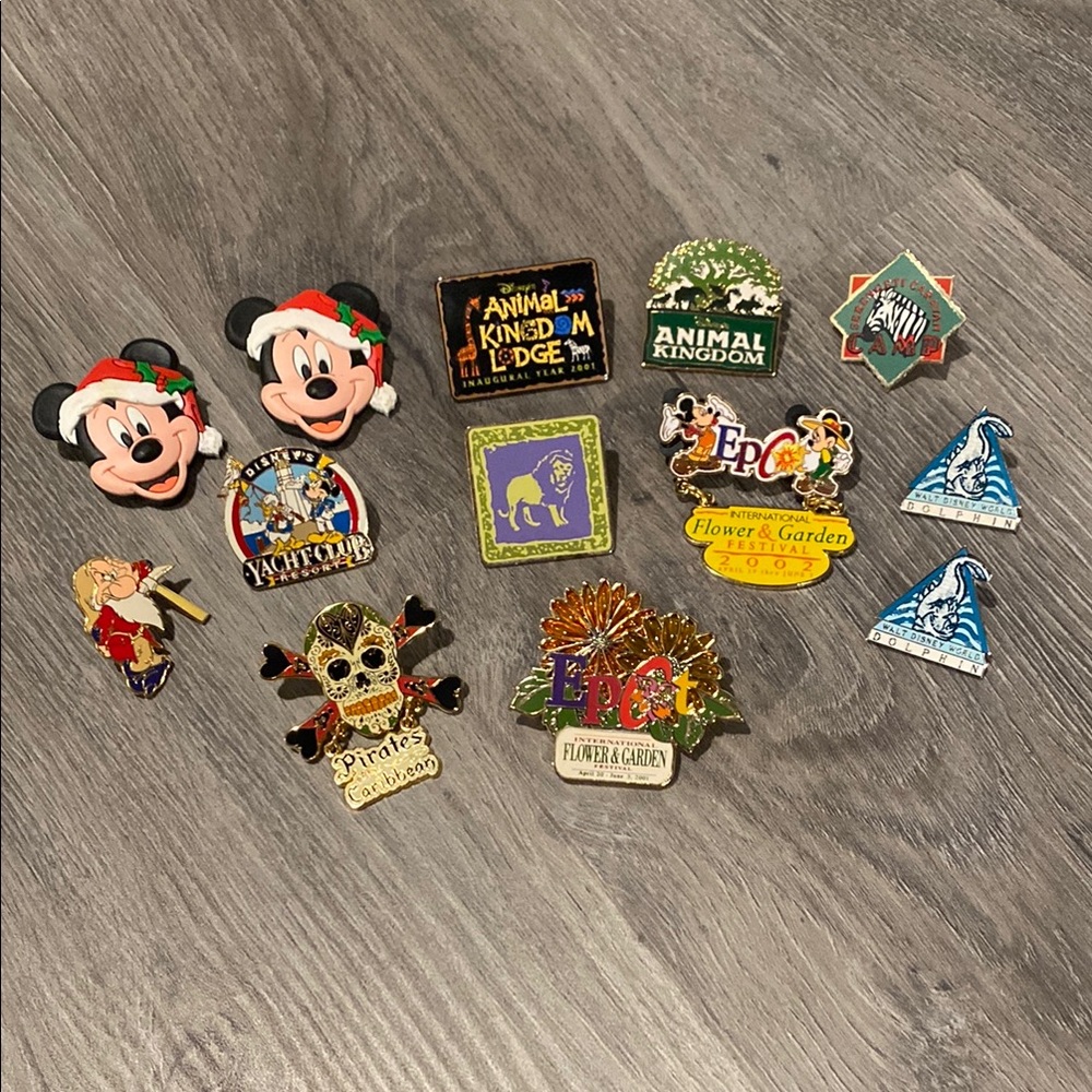 Lot of 13 Disney Theme Park Collectible Pins